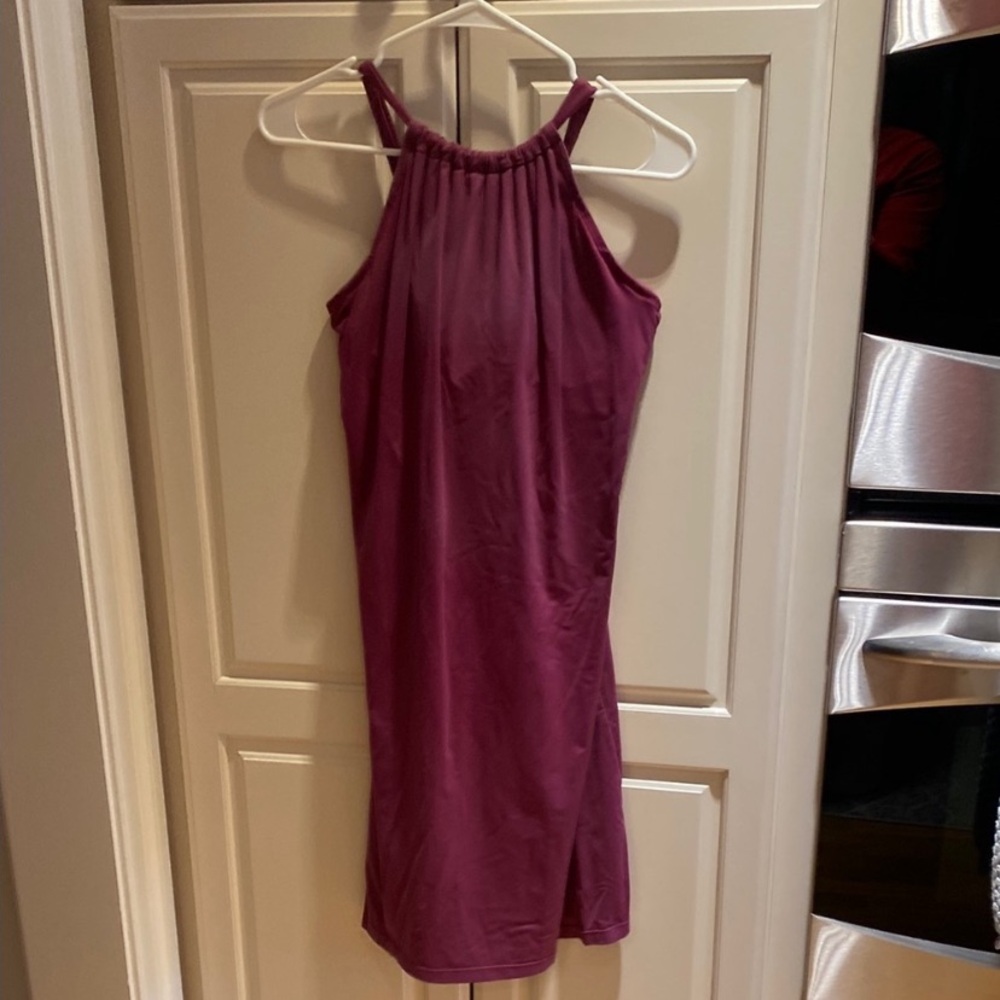 Athleta Berry Halter Dress